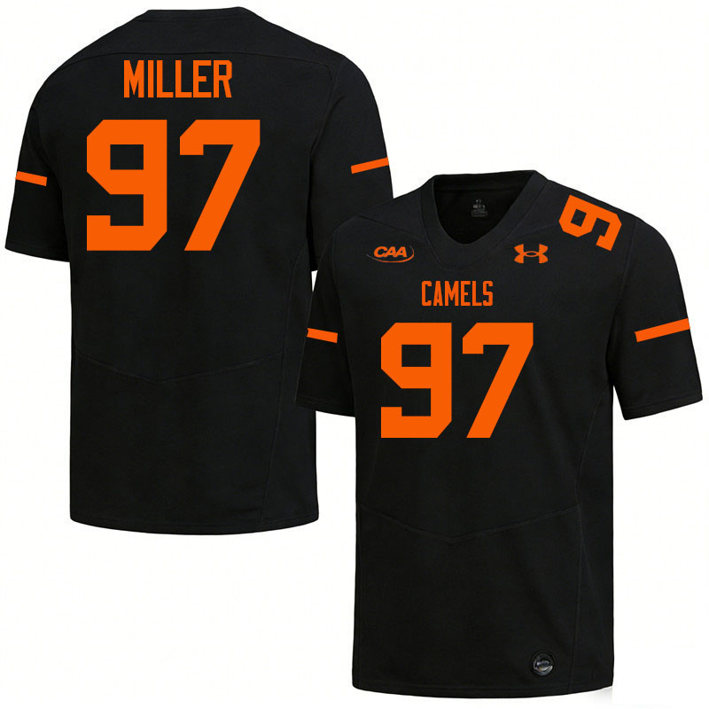 Campbell Fighting Camels #97 Ashton Miller College Football Jerseys,Uniforms-Black
